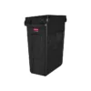 Rubbermaid Vented Slim Jim Resin Trash Can, 16 Gallon, Black (1955959)