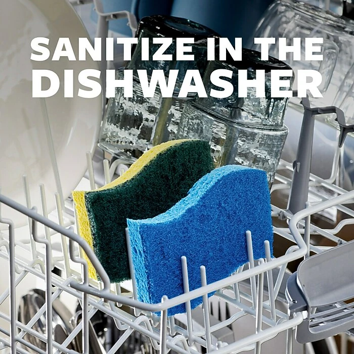 Scotch-Brite® Heavy Duty Scrub Sponge, Green/Yellow, 3/Pack (HD-3) - Image 7