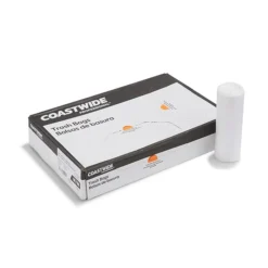 Coastwide Professional™ AccuFit 32 Gal. Trash Bags, Low Density, 0.9 Mil, Clear, 20 Bags/Roll, 5 Rolls (CW57401)