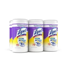 Lysol Dual Action Disinfecting Wipes, Citrus Scent, 75 Wipes/Canister, 6 Canisters/Carton (1920081700CT)
