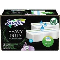 Swiffer Sweeper TRAP + LOCK  Heavy-Duty Wet Mop Cloth, Lavender, 32/Pack (00739)  )