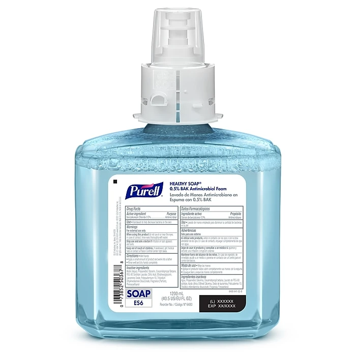 PURELL Foodservice HEALTHY SOAP Antibacterial Liquid Hand Soap Refill For Dispenser, 0.3 Gal., 2/Carton (6480-02) - Image 2