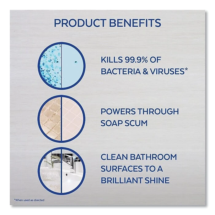 LYSOL Brand Disinfectant Power Bathroom Foamer, Liquid, Atlantic Fresh, 32 Oz. Spray Bottle - Image 5