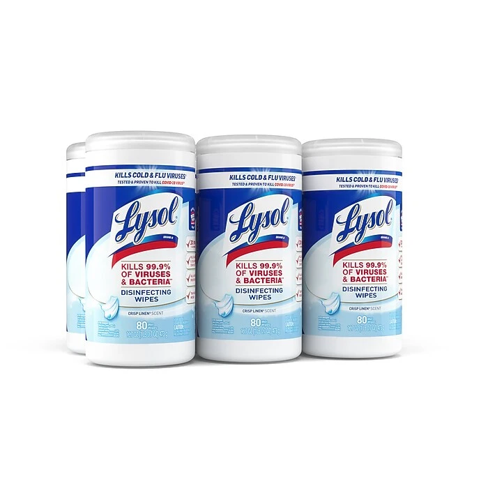 Lysol Disinfecting Wipes, Crisp Linen, 80 Wipes/Pack (1920089346) - Image 11