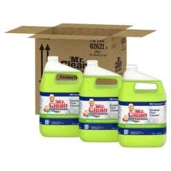 Mr. Clean Professional Liquid Concentrate Finished Floor Cleaner, Lemon Scent, 1 Gallon, 3/Carton (02621)
