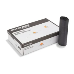 Coastwide Professional™ 50-56 Gal. Trash Bags, High Density, 16 Mic., Black, 25 Bags/Roll, 8 Rolls (CW57392)