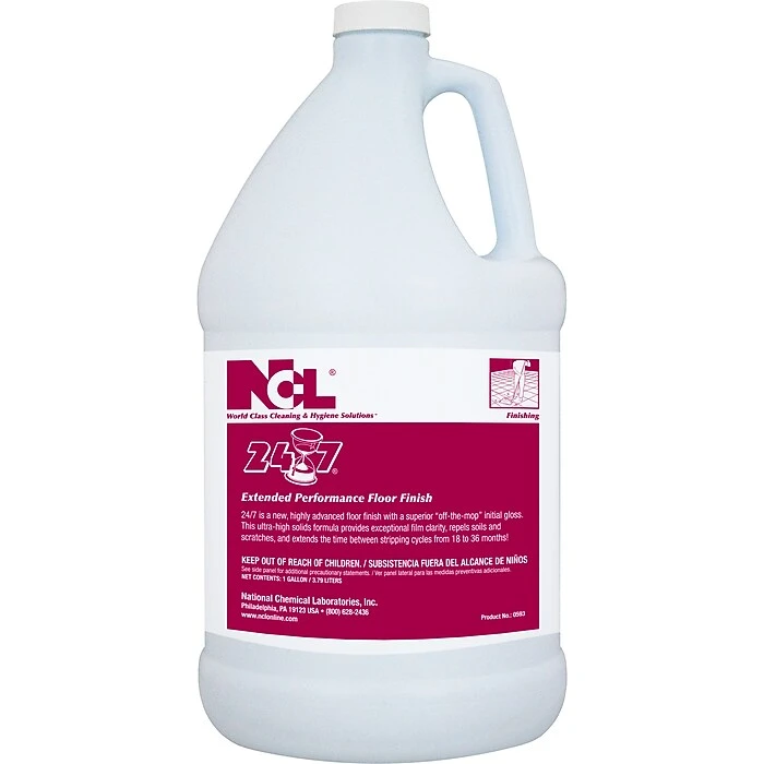 NCL 24-7 Extended Performance Floor Finish, 1 Gallon, 4/Carton (0593-29)
