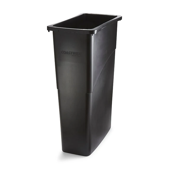 Coastwide Professional™ Slim Plastic Trash Can With No Lid, Gray, 23 Gal. (CW50717) - Image 6