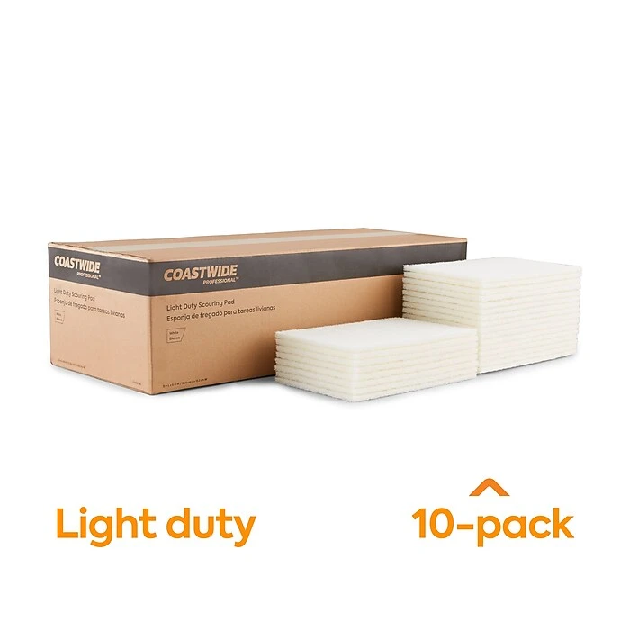 Coastwide Professional™ Light Duty Scouring Pad, White, 60/Pack (CW56788) - Image 2