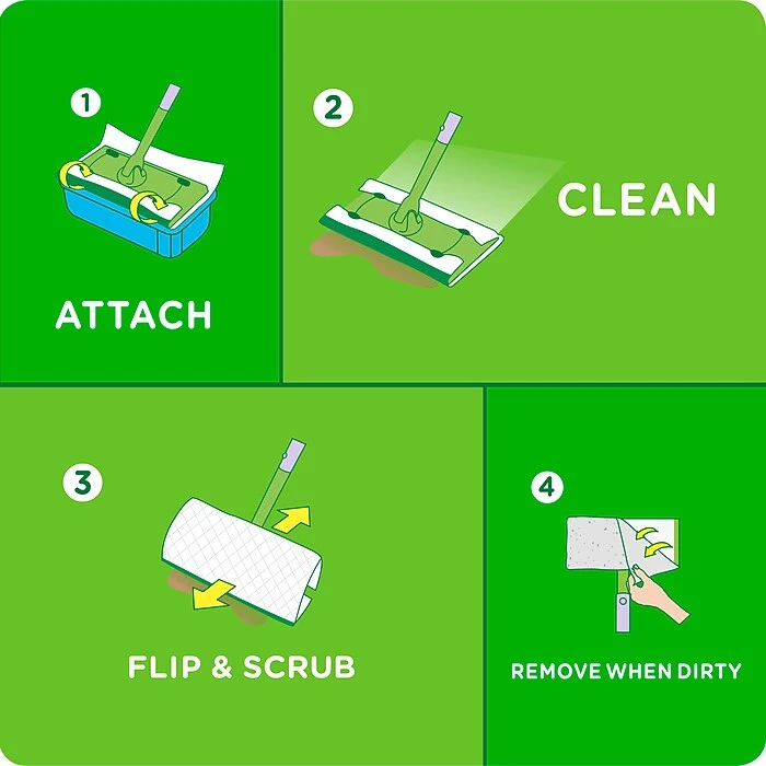 Swiffer Sweeper TRAP + LOCK Wet Mop Cloth, Open Window Fresh, 38/Pack (00742) - Image 8