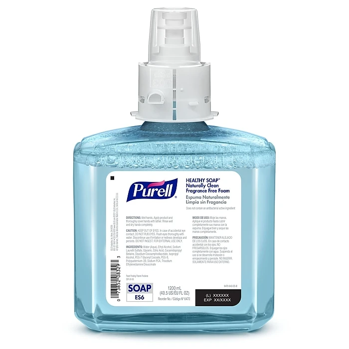 PURELL Professional CRT Healthy Soap Naturally Clean, 1200 ML, Fragrance Free Foam, 2/Carton (6470-02) - Image 2