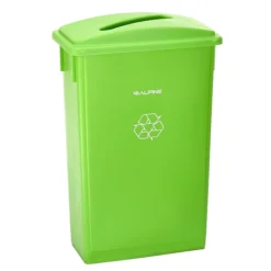 Alpine Industries Lime Green Recycling Bin With Paper Slot Lid, 3-Pack (4778-4-LGRN-3)