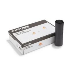 Coastwide Professional™ AccuFit 55 Gal. Trash Bags, Low Density, 1.3 Mil, Black, 20 Bags/Roll, 5 Rolls (CW22753)