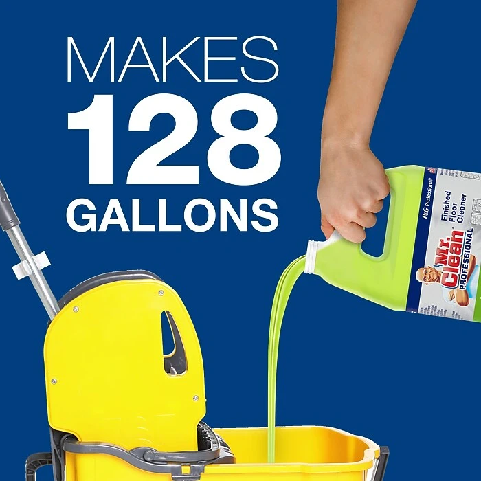 Mr. Clean Professional Liquid Concentrate Finished Floor Cleaner, Lemon Scent, 1 Gallon, 3/Carton (02621) - Image 4