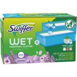 Swiffer Sweeper TRAP + LOCK Wet  Mop Cloth, Lavender, 38/Pack (00743)