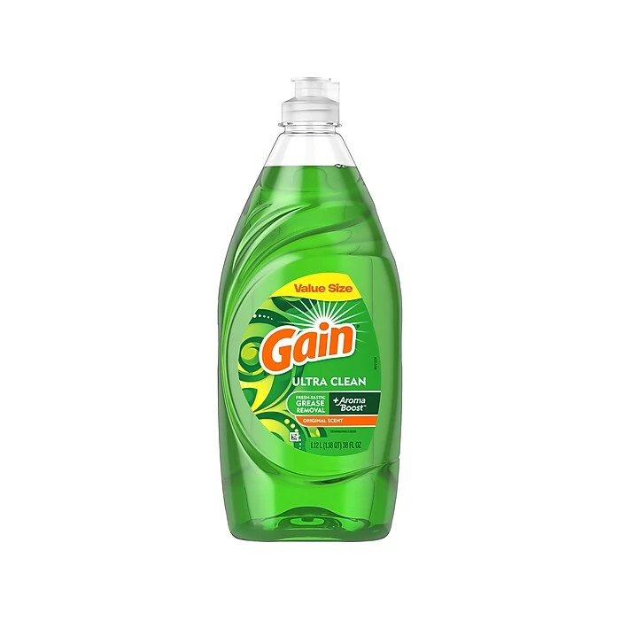 Gain Ultra Liquid Dish Soap, Original Scent, 38 Oz. (74346)