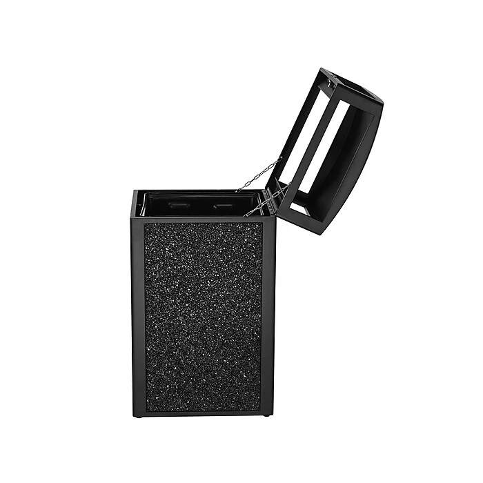 Alpine Steel Outdoor Trash Can With Dome Lid, 40-Gallon, Gray Stone (471-40-GRYS) - Image 5