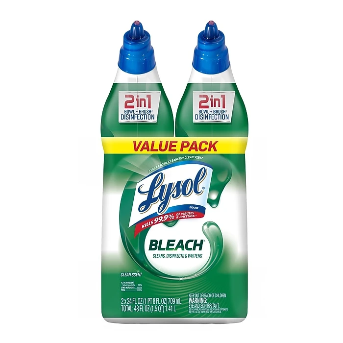 Lysol Disinfectant Bathroom Cleaner With Bleach, Liquid, 24oz (1920080078)