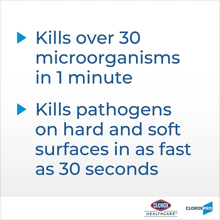 Clorox Healthcare Disinfecting Wipes, 185 Wipes/Container, 2/Carton (30826) - Image 3