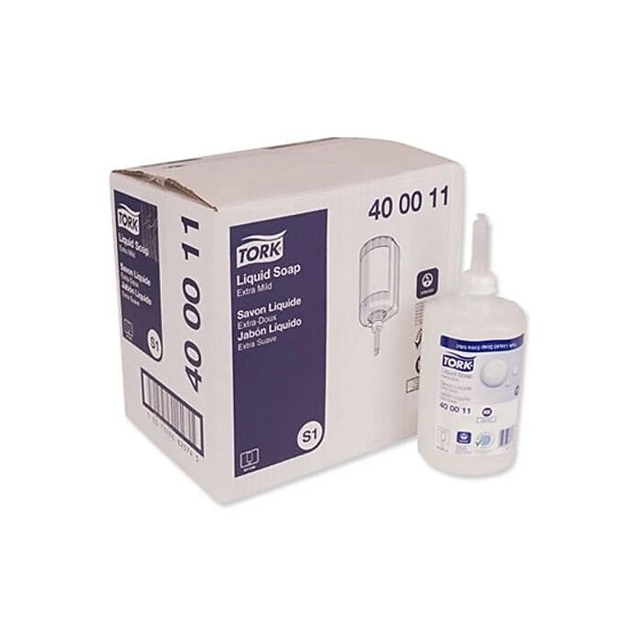 Tork Premium Extra Mild Liquid Soap, Unscented, 1 L, 6/Carton (TRK400011)