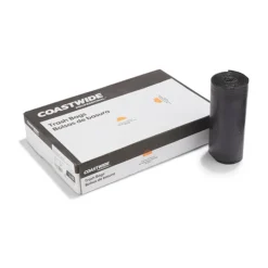 Coastwide Professional™ AccuFit 44 Gal. Trash Bags, Low Density, 1.3 Mil, Black, 20 Bags/Roll, 5 Rolls (CW22752)