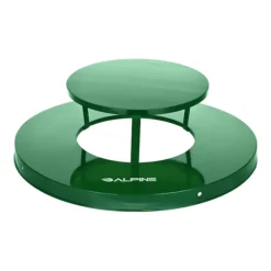 Alpine Metal Outdoor Rain Bonnet Lid For 38-Gallon Waste Receptacle, Green (479-38-A-GRN)
