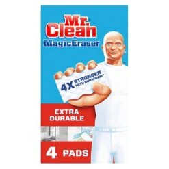 Mr. Clean Magic Eraser Extra Durable, Cleaning Pads With Durafoam, 4/Pack (82038)