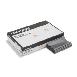 Coastwide Professional™ 30-33 Gal. Trash Bags, Low Density, 1.5 Mil, Silver, 100/Carton (CW18186)