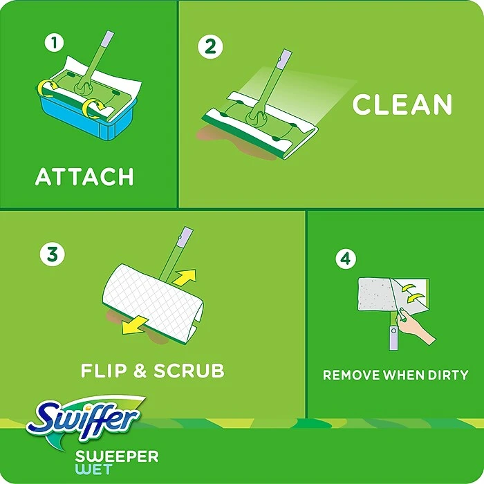 Swiffer Sweeper TRAP + LOCK Wet Mop Cloth, Open Window Fresh, 38/Pack (00742) - Image 5