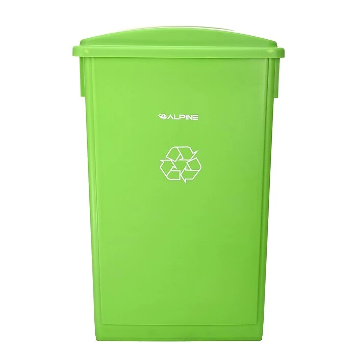 Alpine Industries Lime Green Recycling Bin With Paper Slot Lid, 3-Pack (4778-4-LGRN-3) - Image 8