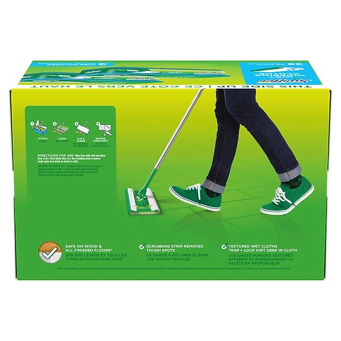 Swiffer Sweeper TRAP + LOCK Wet Mop Cloth, Open Window Fresh, 38/Pack (00742) - Image 3