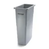 Coastwide Professional™ Slim Plastic Trash Can With No Lid, Gray, 23 Gal. (CW50717)