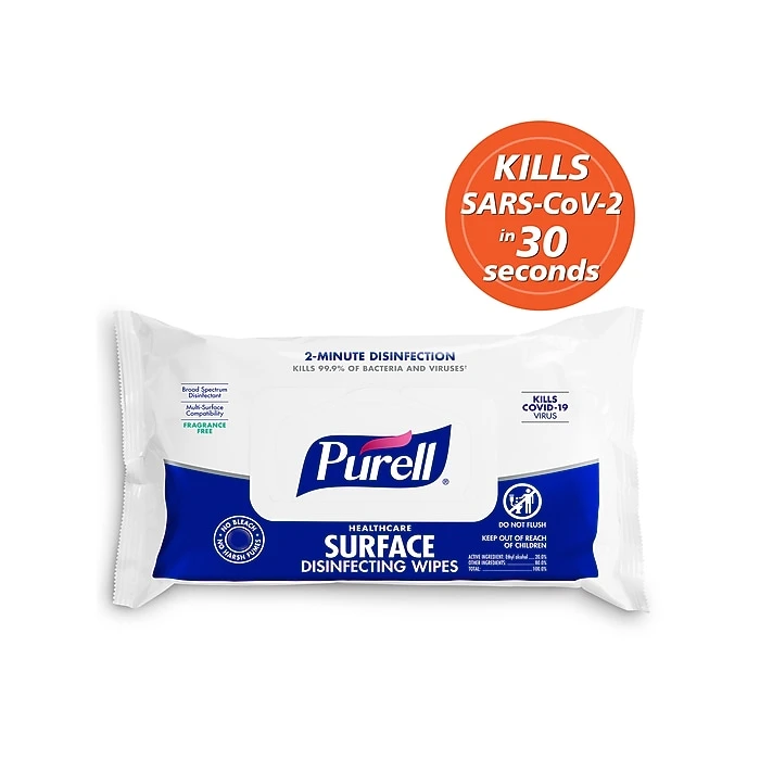 Purell Healthcare Surface Disinfecting Wipes, 72 Wipes/Pack (9370-12) - Image 6