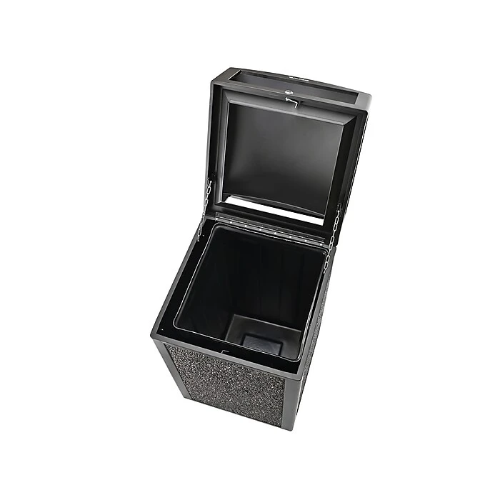 Alpine Steel Outdoor Trash Can With Dome Lid, 40-Gallon, Gray Stone (471-40-GRYS) - Image 4