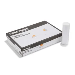 Coastwide Professional™ 30-33 Gal. Trash Bags, High Density, 12 Mic., Natural, 25 Bags/Roll, 10 Rolls (CW18199)