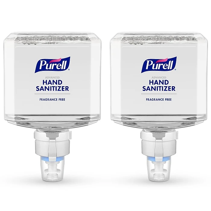 PURELL Advanced Hand Sanitizer Gentle & Free Foam Refill For PURELL ES8 Automatic Dispenser, 1200 ML, 2/Carton (7751-02)