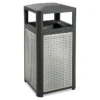 Safco Evos Steel Ash Urn, Black And Gray, 38 Gal. (9934BL)