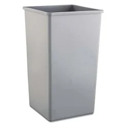 Rubbermaid® Untouchable® Waste Containers, Square, 50-Gallon, Grey