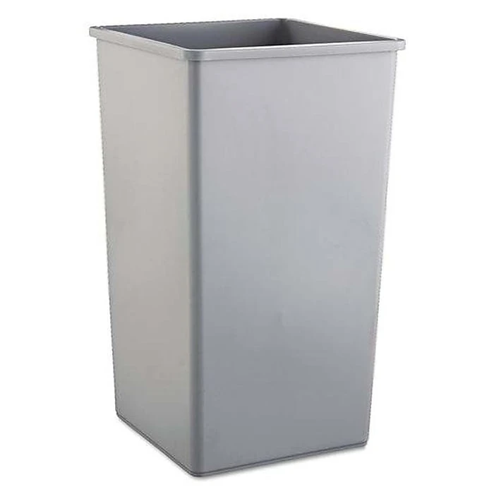 Rubbermaid® Untouchable® Waste Containers, Square, 50-Gallon, Grey
