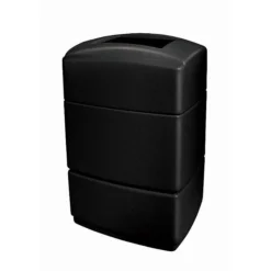 Commercial Zone Products PolyTec Series Rectangular Waste Container, Black, 40 Gal. (733101)