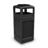 Commercial Zone Products® PolyTec Series 42gal Square Trash Can With Ashtray Dome Lid, Black (73300199)