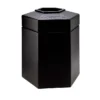 Commercial Zone Products® PolyTec Series 45gal Hex Trash Can, Black (737201)