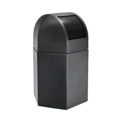 Commercial Zone Products® PolyTec Series 45-Gallon Hex Trash Can With Dome Lid, Black (73790199)