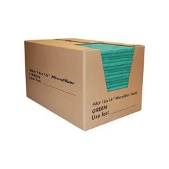 Zwipes 16 X 16" Microfiber Cleaning Towel, Green, Package Of 48 (H1-745)