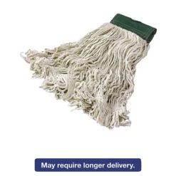 Rubbermaid Commercial Super Stitch Blend Mop Heads, Cotton/synthetic, White, Medium