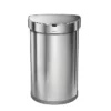 Simplehuman Semi-Round Sensor Trash Can With Liner Pocket, Brushed Stainless Steel, 12 Gallon (ST2009)