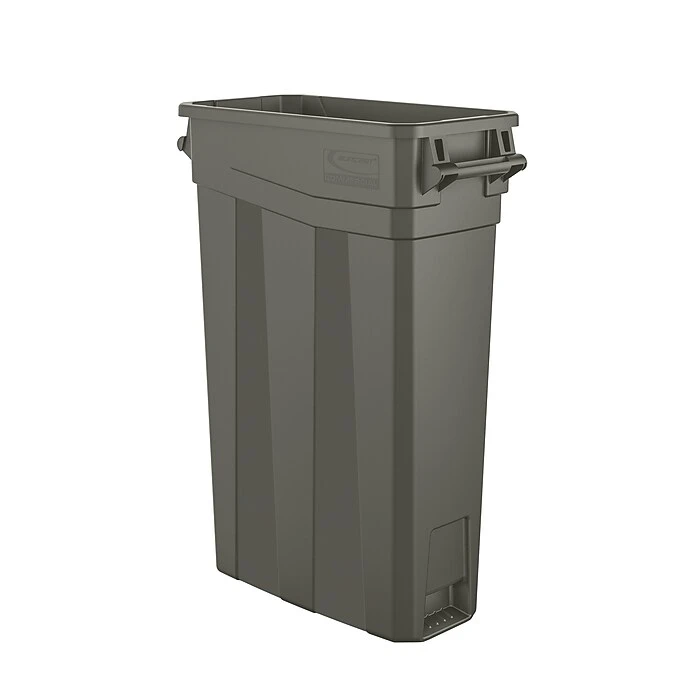 Suncast Commercial Slim Trash Can W/ Handles, 23 Gallon, Gray (TCNH2030) - Image 2