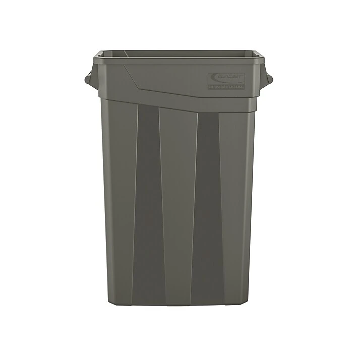 Suncast Commercial Slim Trash Can W/ Handles, 23 Gallon, Gray (TCNH2030) - Image 3