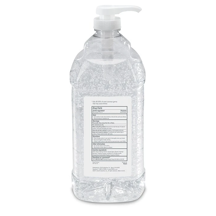 PURELL® Advanced 67.6 Oz. Gel Hand Sanitizer, Clean Scent, 4/Carton (9625-04CT) - Image 2