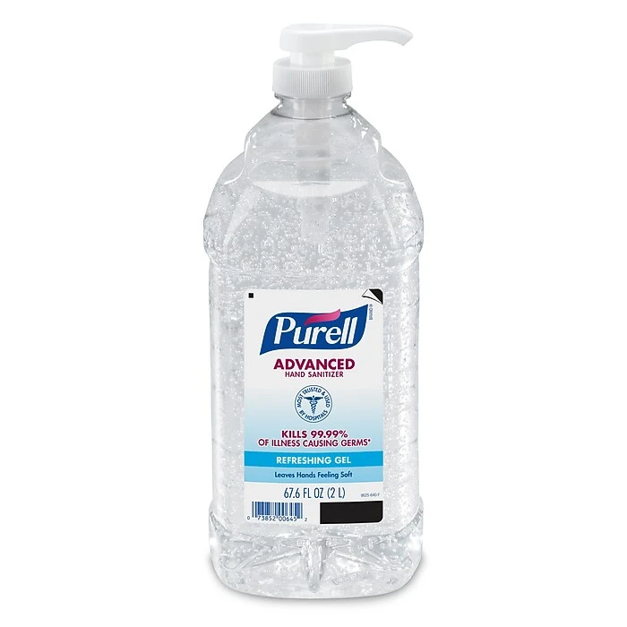PURELL® Advanced 67.6 Oz. Gel Hand Sanitizer, Clean Scent, 4/Carton (9625-04CT) - Image 7